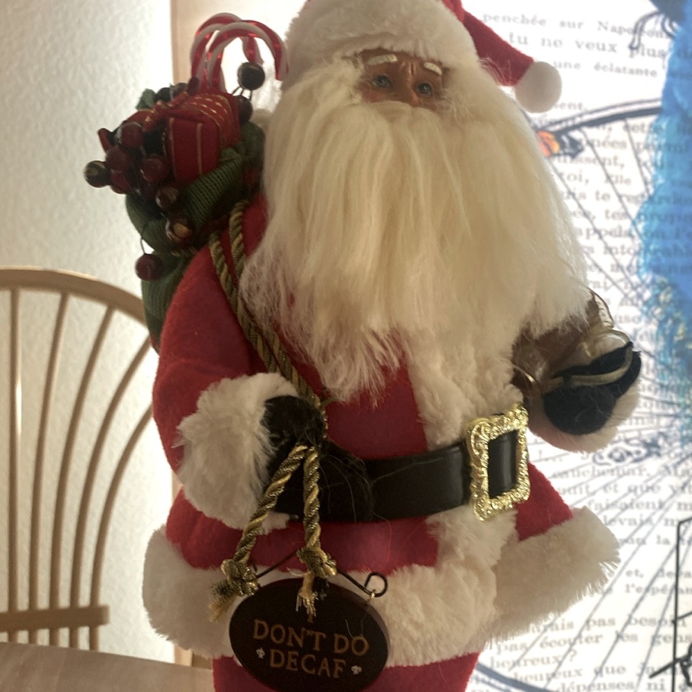 Coffee Santa clause statue table decor